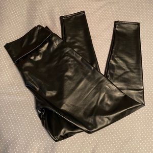 Vegan leather leggings